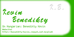 kevin benedikty business card